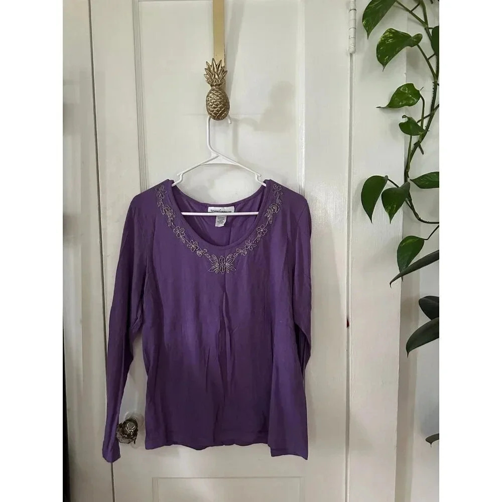 Serengeticatalog women’s size large purple top